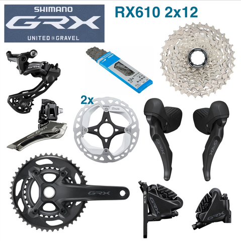 Shimano GRX RX610 2x12 speed group-set ***NEW***PRE-ORDER***FREE-SHIP***